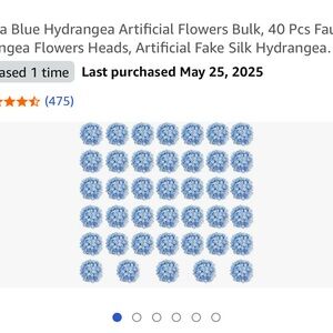 Blue Artificial Hydrangea Flowers